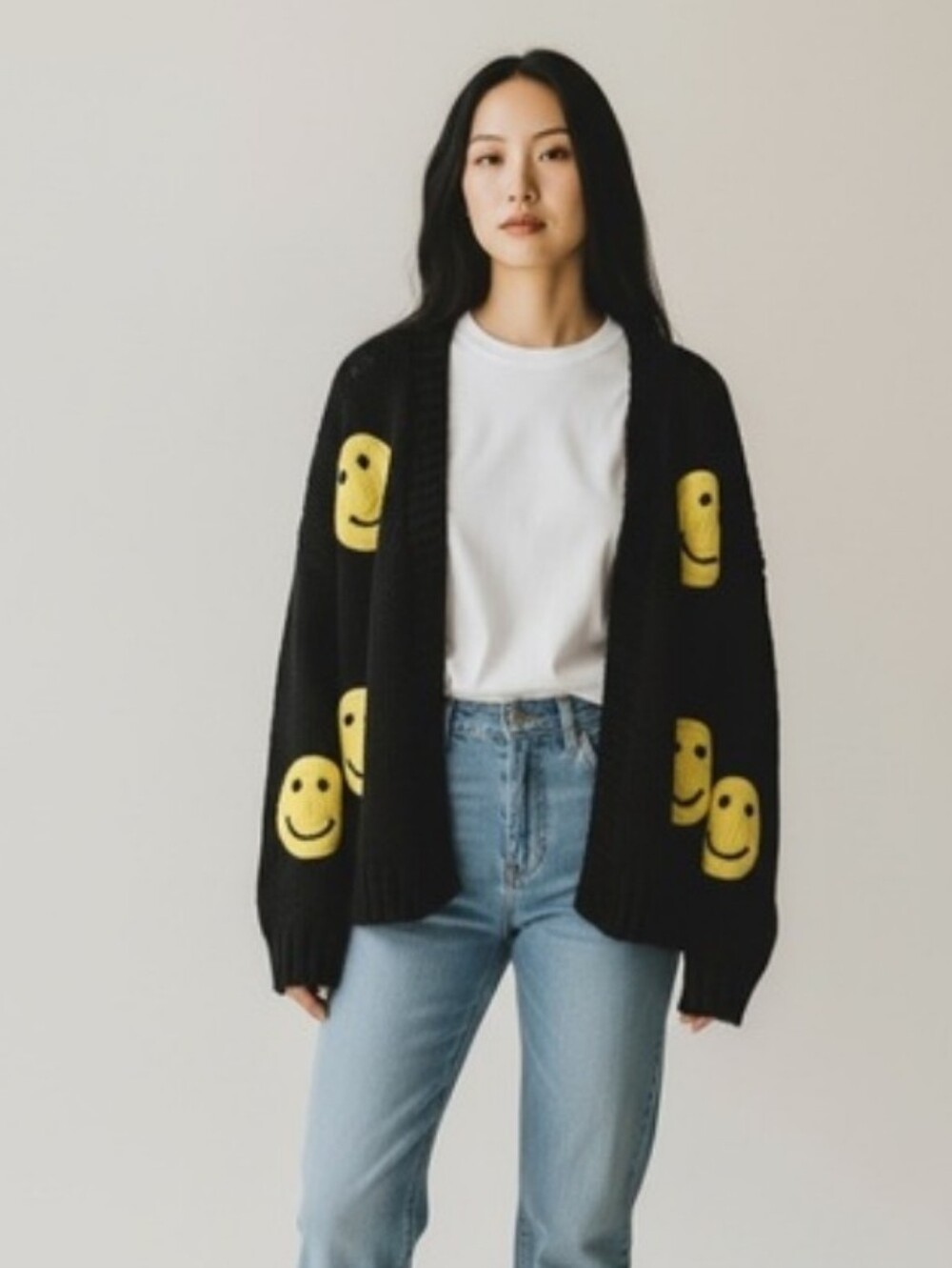 Luna Ivy | Smiley Face Cardigan